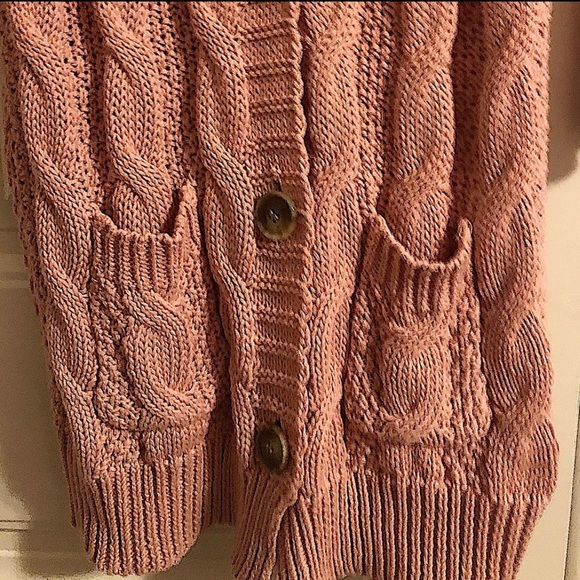 Women’s Long Pink Knit Cardigan Sweater- Size Small- Like New! - Picture 2 of 4